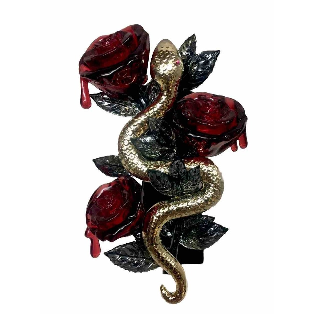 Bath & Body Works Gold Silver Snake & Roses Wallflower Plug In For Bulbs - Picture 1 of 3